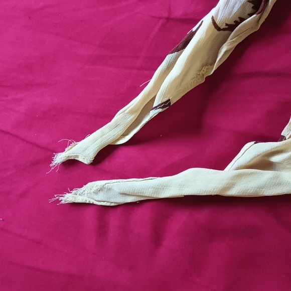 Betsey Johnson Vintage Yellow and Brown Floral Sheer Maxi Dress Size L Spring - Picture 4 of 7